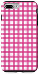 iPhone 7 Plus/8 Plus Pink Checkered Plaid Flannel Gingham Pattern Checker Rustic Case