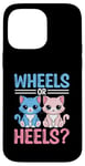 Coque pour iPhone 14 Pro Max Wheels Or Heels Chat Sexe Reveal Future Parent Dad Mom