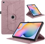 Coque Compatible Avec Samsung Galaxy Tab S5e 10.5 Pouces Sm-T720/T725 Tablette Étuis Cuir 360°Rotatif Multi-Angle Stand Flip Protection Tablette Housse Cover,Rose Gold Arbres