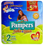 Pampers Sole Et Lune 2 3-6 KG. 21 Pièces Couches Mini Fabriquées En Italie