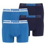 Puma Boxer Homme - Boxer À Logo Placé, Tous Les Jours, Pack De 2 Vert L ( Large)