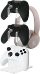 Support Manette de Jeux pour Bureau, Porte Manette, Support Casque Gamer, Support Casque et Manette, Support Transparent pour Casque et Contrôleur de Jeu en Acrylique, 3 Couches