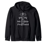 Funny Jane Austen Pride & Prejudice Mr. Darcy Mr. Collins Zip Hoodie