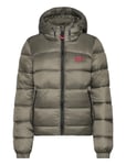 Sports Puffer Bomber Jacket Green Superdry Sport