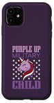 Coque pour iPhone 11 Purple Up Militaire Enfant Licorne Militaire Enfant