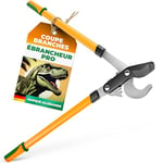 GRÜNTEK Coupe-Branches Ébrancheur 76cm. Cisaille d’Élagage avec démultiplicateur de Force. Sécateur de Jardin Puissant et Professionnel