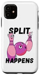 Coque pour iPhone 11 Split Happens Bowler Funny Bowling