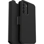 OtterBox Strada Via Case for Samsung Galaxy S22+, Shockproof, Drop Proof, Slim, Soft Touch Protective Folio Case with Card Holder, 2x Tested to Military Standard, Black