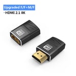 F to F and M to F Connecteur d'extension de câble HDMI pour TV et ordinateur portable, convertisseur mâle à femelle à angle droit résistant, adaptateur HDMI 2.1, 90, 270, 8K, 60Hz ""Nipseyteko