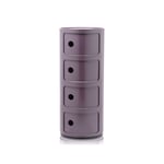 Kartell - Componibili 4985, Violet, 4 Compartments - Skuffeseksjoner - Anna Castelli Ferrieri - Lilla - Plast