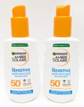 2x Sun Spray Advanced Sensitive Garnier Ambre Solaire SPF50 - 150ml
