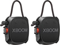 LG XBOOM Go XG2 Mini Portable Bluetooth Speaker Twin Pack Water-Resistant