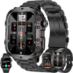 1,96"" Amoled Montre Connectée Homme Avec Appel Bluetooth 5,2/Numérotation, Smartwatch Compatible Samsung Huawei Xiaomi Android Ios Podometre Gps Partagé Montre 123 Sports Cardiofrequencemetre (Noir)