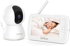 OOTDAY camera bebe pour bébé avec caméra portable, vision nocturne, audio bidirectionnel, portée de 25,4 m, caméra de sécurité vidéo idéale pour bébé, BM308