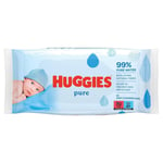 Huggies Pure Newborn Baby Soft Natural Wet Skin Loving 56 Wipes