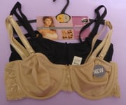 NEW! M&S Marks & Spencer 32B 2-pack black/nude multiway/strapless balcony bras