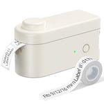 Makeid Étiqueteuse Bluetooth L1, Imprimante Etiquette Autocollante, Mini Imprimante Portable Thermique Compatible avec iOS Android pour l'Étiquetage de la Maison, du Bureau, Blanc