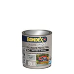 BONDEX - Lasure Opaque Très Haute Protection - Protège et Décore - Direct tous bois - Rendu parfait sans trace - 1 L - Gris Souris RAL 7038