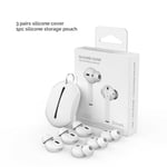 3pairs Silicone Earbuds Replacement Headphones Earphones + Case For Airpods 1/2