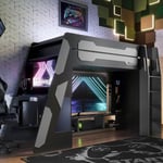 X Rocker Garrison High Sleeper Gaming Bed with Desk