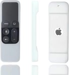 Coque En Silicone De Protection À Telecommande Fine Compatible Pour Apple Tv 4Ème Generation(Blanc)