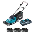 Makita DLM382PM-3 Twin 18v 38cm Lawn Mower (3x4Ah)