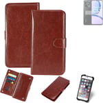 CASE FOR Realme C53 BROWN FAUX LEATHER PROTECTION WALLET BOOK FLIP MAGNET POUCH 