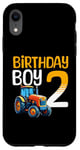 Coque pour iPhone XR Tracteur agricole pour 2e anniversaire garçon 2 ans