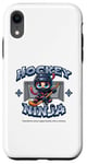 Coque pour iPhone XR Joueur ninja de hockey sur glace