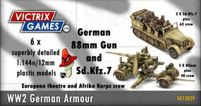 Victrix 3 x German 88mm Gun and Sd.Kfz.7 1:144 scale WWII Tank VG12029 Sprues