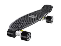 Ridge Original Retro Cruiser Skateboard Complet Unisex-Youth, Noir/Noir, 55 cm x 15 cm