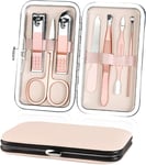 UK Professional Manicure Set, 7 pcs Portable Nail Clippers A-pink-7pcs/Set