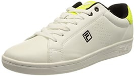 FILA Homme Crosscourt 2 NT Low Basket, White-Safety Yellow, 40 EU