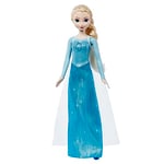 Disney La Reine des Neiges - Version espagnole- Poupée Elsa Chantante en Tenue emblématique, Chante « Suéltalo », à Collectionner, Jouet Enfant, Dès 3 Ans, HMG34