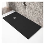 Receveur de douche 70x120cm extra plat MADISON en resine surface ardoisee noir