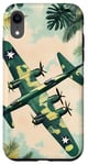 Coque pour iPhone XR Bombardier B-17G Green Pop Art Tropical B-17 Flying Fortress de la Seconde Guerre mondiale