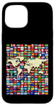 iPhone 15 252 Flags,World Flags,World map with flags. Case