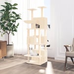 Maison Chic - Arbre à chat avec griffoirs Cadre d'escalade de Chat en sisal Crème 180 cm 15431