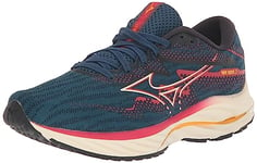 Mizuno Wave Rider 27 Men's Running Shoe, Blue Opal-Papyrus, 9 UK