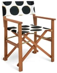 Habitat Folding Wooden Garden Director Chair - Black & White