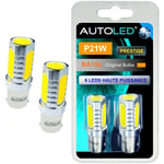 Ampoule LED P21W Clignotant / 4 LEDS ORANGE / BA15s AUTOLED®