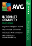 AVG Internet Security 2025, 10 Devices 1 Year for PC | Mac | Android | iOS