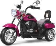 Moto Electrique Enfants Vehicule Electrique 6 V 3 Roues Charge 30 KG Scooter Rose Foncé