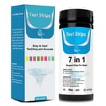 Vatten Test Papper 7in1 pH alkalinitet Nitrit Klor Brom KH GH NO2 NO3 Hårdhet Test Strips