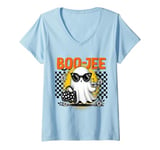 Womens Funny Halloween Cute Girl Ghost Boo-Jee Girly Spooky Season V-Neck T-Shirt