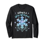 Walking In A Winter Wonderland Tie Dye Snowflake Christmas Long Sleeve T-Shirt