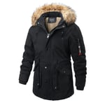 Parka Homme De Marque À Capuche Detachable Épaississant Manteau Hommes À Poches Multiples Doudoune Homme -Zs306813