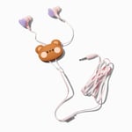 Claire's Brown Bear Silicone Earbuds