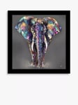 John Lewis Louise Luton 'Hugo' Elephant Framed Print, 33.5 x 33.5cm, Multi