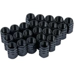 24Pcs Capuchons de Tige Valve Pneu Voiture Couvre les Capuchons, Noir